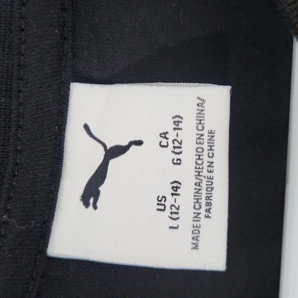 NEW Girls Puma Long Sleeve Black Pink Top Size Large (12-14) - Picture 4 of 5